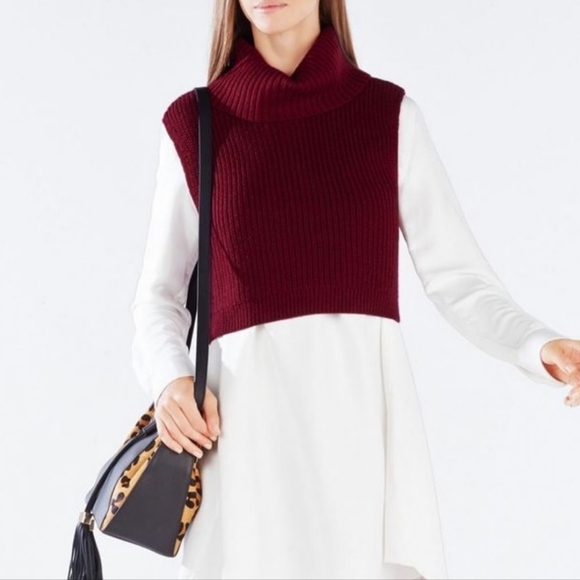 BCBGMaxAzria Cropped Red Sweater - Picture 3 of 7